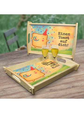 Mr. & Mrs. Panda Dekotablett Toast Party Design mit Spruch in Weiß