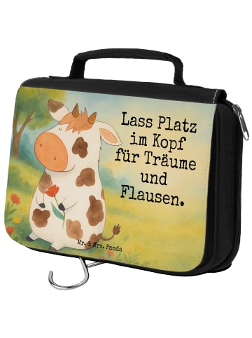 Mr. & Mrs. Panda Kosmetiktasche Kuh Design mit Spruch in Weiß