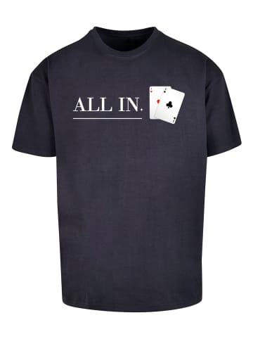 F4NT4STIC Heavy Oversize T-Shirt Poker All In Karten in marineblau