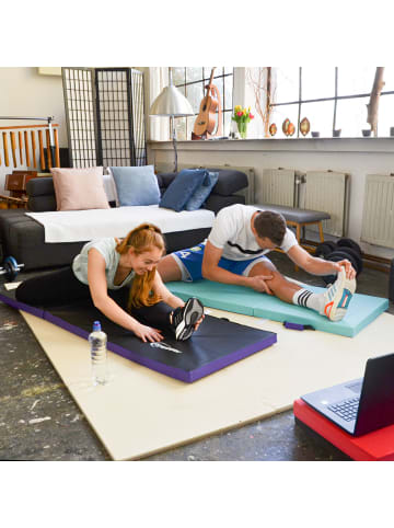 eyepower 180x60x3cm Tappetino Ginnastica Pieghevole Tappetino Palestra Materassino Sport