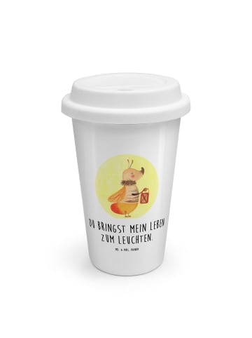 Mr. & Mrs. Panda Kaffeebecher To Go Glühwürmchen mit Spruch in Weiß