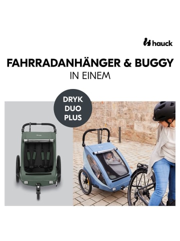 Hauck 2in1 Fahrradanhänger Sparset Dryk Duo Plus in gruen