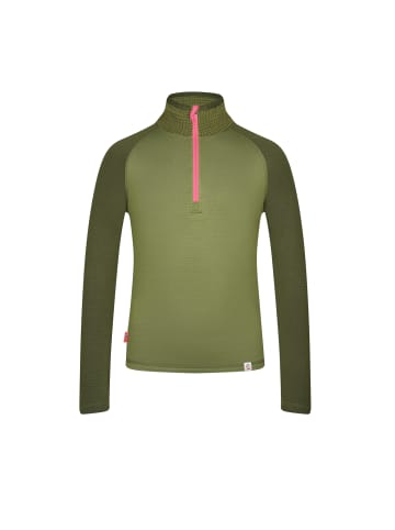 Trollkids Baselayer "Rauland" in Dunkle Olive/Hellmagenta