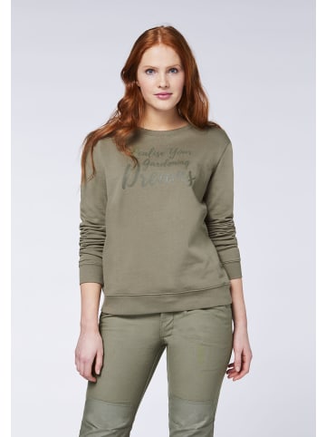 Gardena Sweatshirt mit Print vorne in Grün