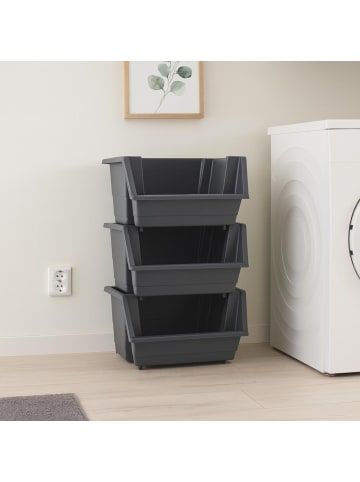 5five Simply Smart 3-stufiger Schubladenorganizer in Schwarz, (B) 41 x (H) 66 x (L) 45 cm
