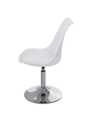 MCW 2er-Set Drehstuhl Vaasa T501, Weiß, Chromfuß