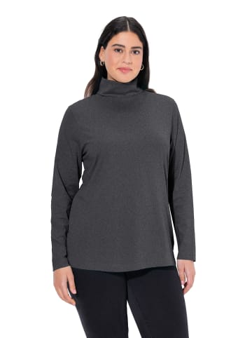 Ulla Popken Shirt in anthrazit melange