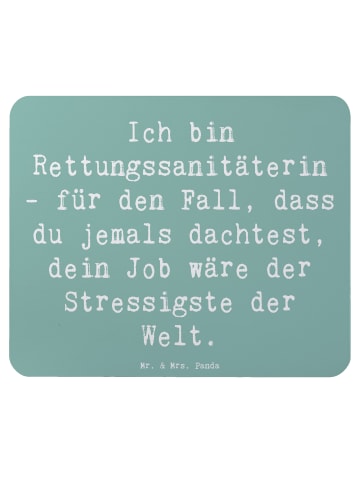 Mr. & Mrs. Panda Mouse Pad Spruch Rettungssanitäterin mit Spruch in Meeresbrise