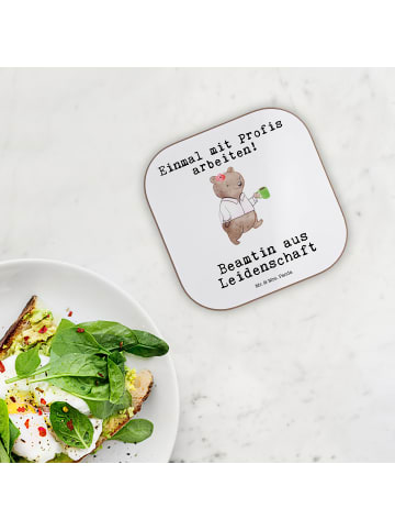 Mr. & Mrs. Panda Untersetzer für Gläser Beamtin Leidenschaft mit... in Weiß