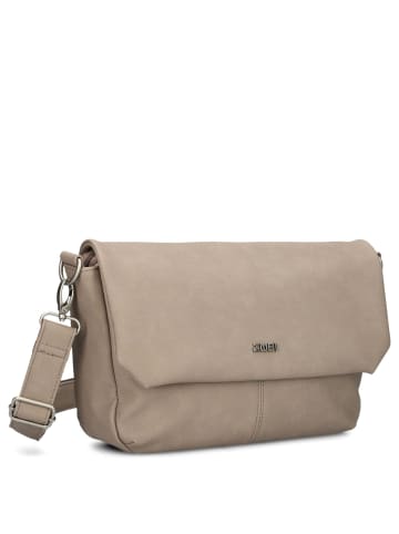 Zwei Mademoiselle M60 - Umhängetasche 33 cm (cord-mocca) in nubuk-cappuccino