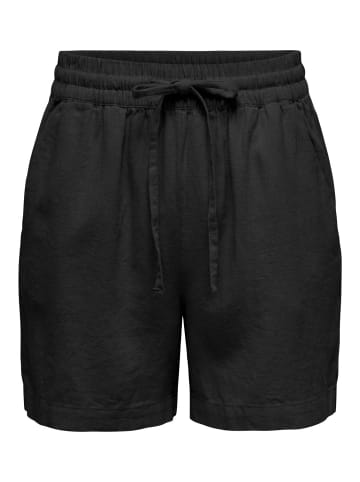 JACQUELINE de YONG Shorts Hohe Taille loose Fit Elastische Taille Kordelzug in Schwarz-3