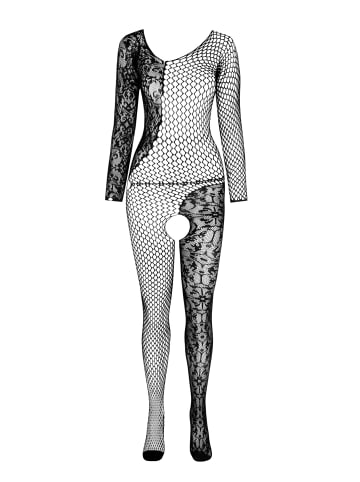 Passion Bodystocking-Ouvert in schwarz