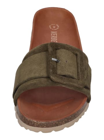Verbenas Pantoletten REIKO Velour in braun