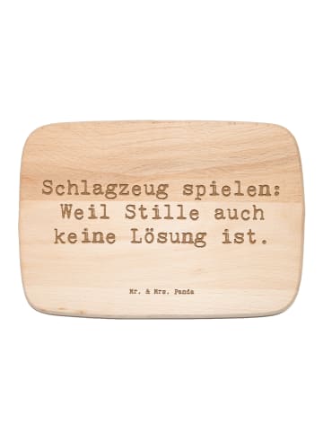 Mr. & Mrs. Panda Schneidebrett Holz Spruch Schlagzeug Magie mit ... in Transparent