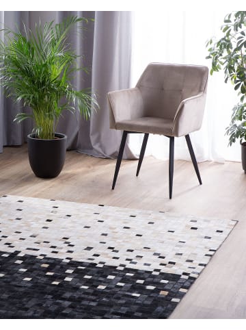 Beliani Patchwork ERFELEK in Schwarz/Beige - (W) 160 x (H) 0.4 x (L) 230 cm