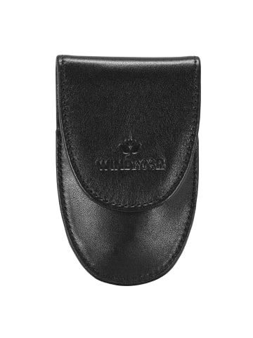 Windrose Nappa Schmuckkasten Leder 5.5 cm in schwarz