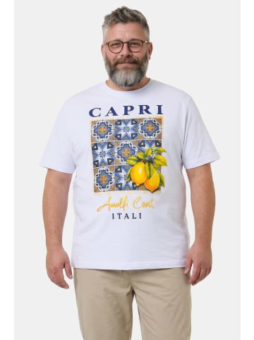 Men Plus Kurzarm T-Shirt in schneeweiß