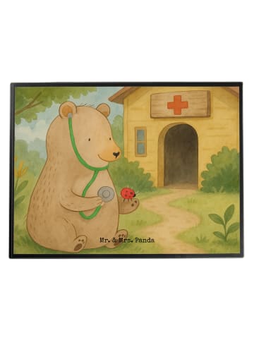 Mr. & Mrs. Panda schreibtischunterlage Bär Arzt Design ohne Spruch in Weiß