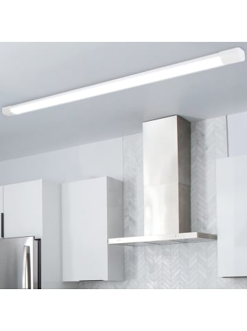 ZMH LED Deckenleuchte in weiß L 120CM Flach 36W 4000K Neturalweiß Kellerlampe