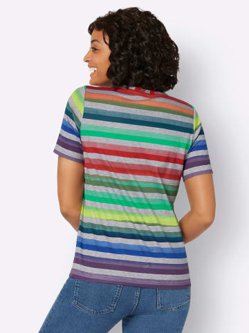 WITT WEIDEN Shirt in grau-grasgrün-meliert