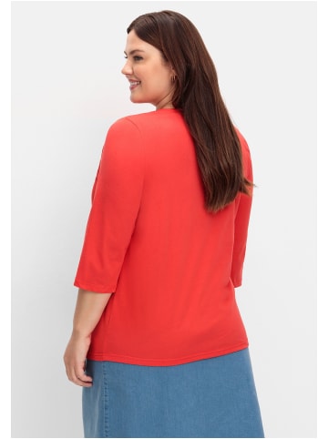 sheego 3/4-Arm-Shirt in rot