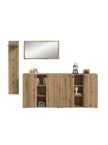 ebuy24 Garderobenmöbel Station Eiche 258 x 37 cm