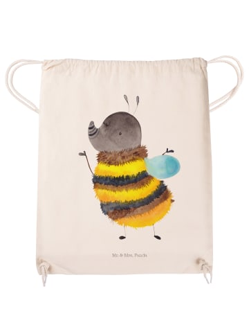 Mr. & Mrs. Panda Turnbeutel Hummel flauschig ohne Spruch in Creme