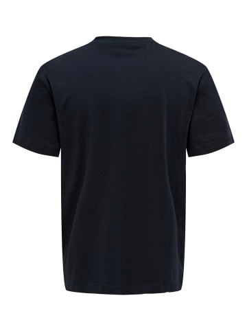 Only&Sons T-Shirt 2er-Set Rundhals Kurzarm in Dunkelblau-Hellblau