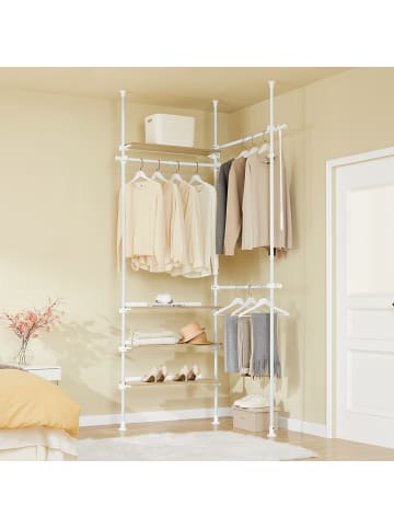 SoBuy Kleiderständer in Reinweiß - (W) 54 x (H) 214 x (L) 151 cm