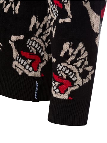 Santa Cruz Pullover Bone Hands in schwarz rot - 0001