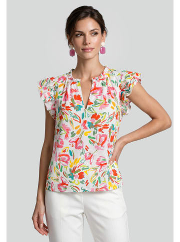 Usha Women Blouse in Multicolor White