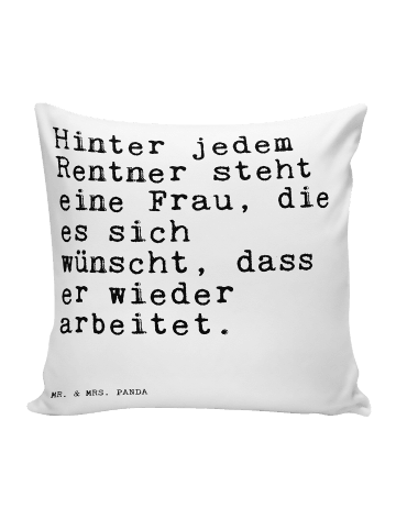 Mr. & Mrs. Panda Sitzkissen Hinter jedem Rentner steht... mit Sp... in Weiß