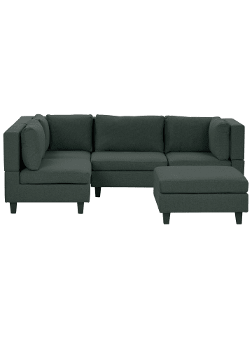 Beliani 5-tlg Modulsofa UNSTAD in Grün/Schwarz