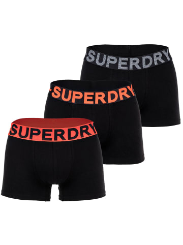 Superdry Boxershort 3er Pack in Schwarz/Orange