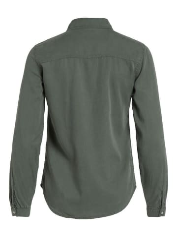 Vila Langarmbluse in duck green