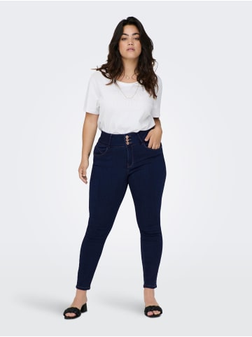 ONLY Carmakoma Skinny Fit Jeans High Waist Übergrößen Denim CARANNA in Dunkelblau