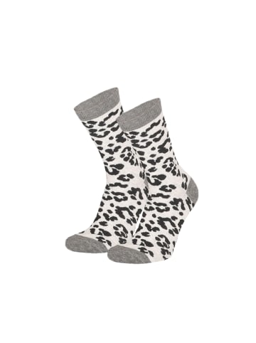 Yuhu Mädchen Socken 5er Pack mit Tiergesichtern Motivsocken in Grau