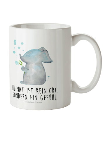 Mr. & Mrs. Panda Kindertasse Elefant Seifenblasen mit Spruch in Weiß