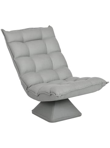 HOMCOM Bodenstuhl-62L x 70B x 95H cm-Hellgrau