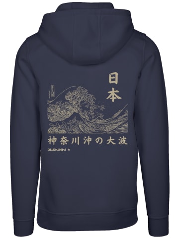 F4NT4STIC Hoodie Kanagawa Welle Japan in marineblau