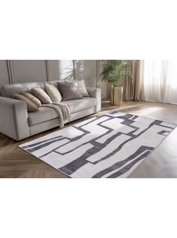 Teppich Boss Kurzflor Teppich Basil 325 Silber - Silber