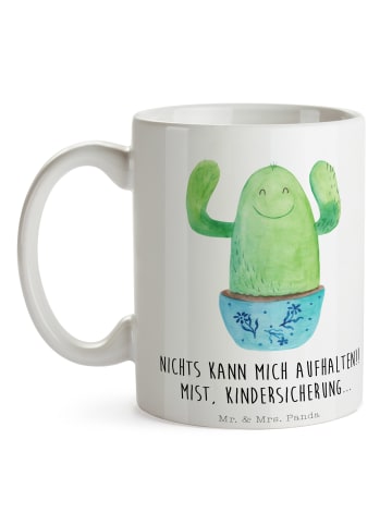 Mr. & Mrs. Panda Kaffeebecher Kaktus Happy mit Spruch in Weiß