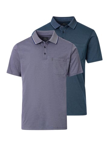 Casa moda Poloshirt Basic in Dunkelblau / blau