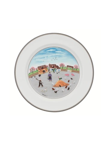 Villeroy & Boch Speiseteller Hühnerhof Design Naif in Bunt ø 27 cm in bunt