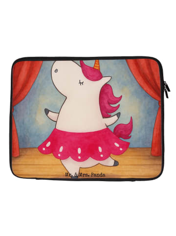 Mr. & Mrs. Panda Laptop Tasche Einhorn Ballerina Design ohne Spruch in Weiß