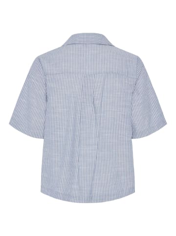Pieces Bluse aus Leinengemisch in Coronet Blue