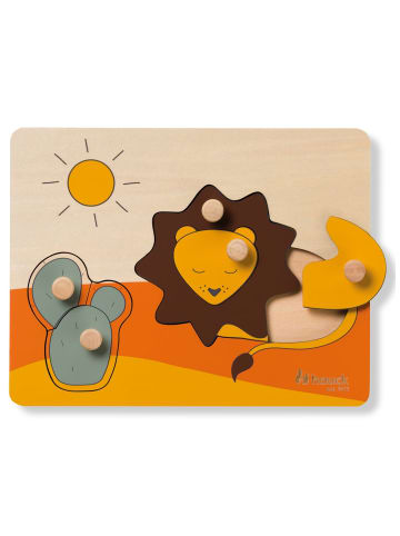 Hauck Holz Steckpuzzle für Baby (ab 1 Jahr) - Lion in bunt