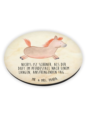 Mr. & Mrs. Panda Rund Magnet Pferd Springen mit Spruch in Vintage