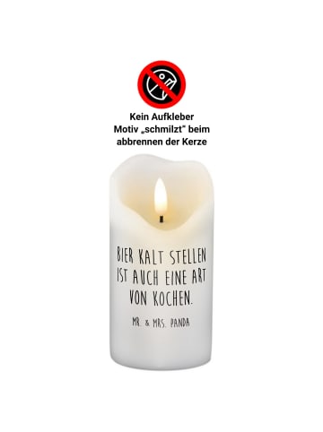 Mr. & Mrs. Panda Kerze Hummer Weizen mit Spruch in Weiß