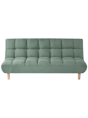 Beliani Schlafsofa RISOR in Grün/Braun - (W) 190 x (H) 83 x (L) 90 cm